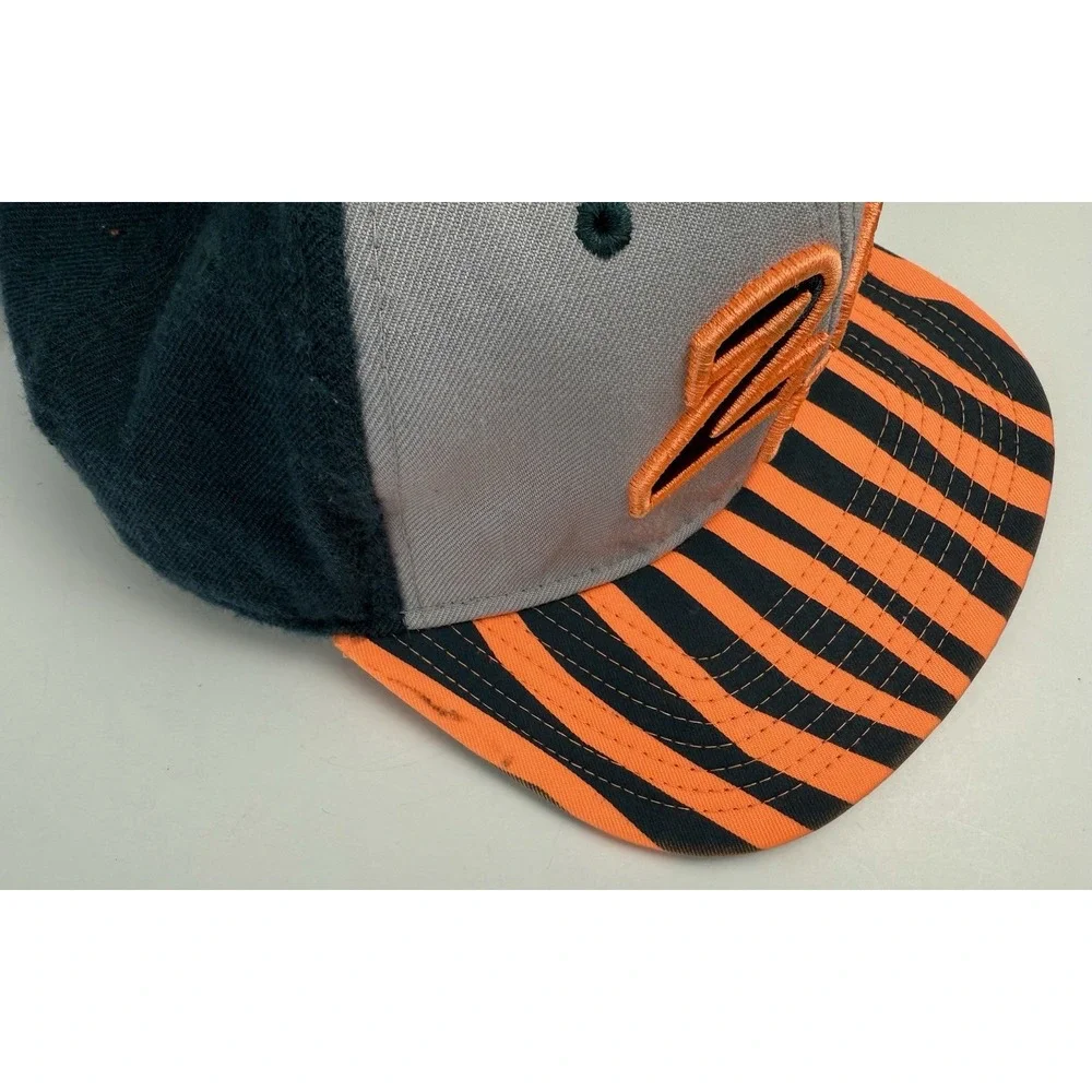 Air Jordan Tiger Strip Jumpman Snapback Embroidered #23 Hat Cap Teal/Orange/Gray